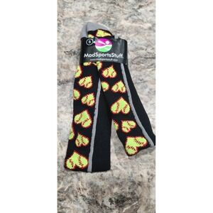 Mad Sports Stuff  Softball Socks NWT With Hearts And Softball Design Size S